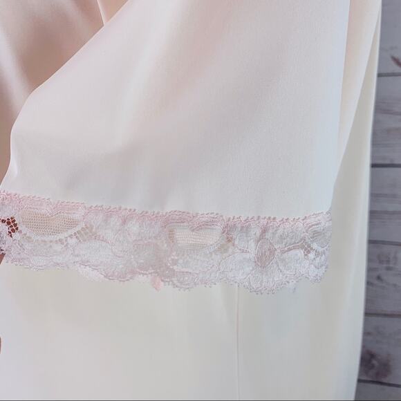 Shadowline vintage nightgown robe lace sheer - Picture 7 of 14